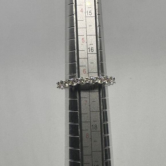 Moissanite Diamond Eternity Ring Wedding Anniversary Band 2 Ct Size 6.5 - Picture 6 of 12